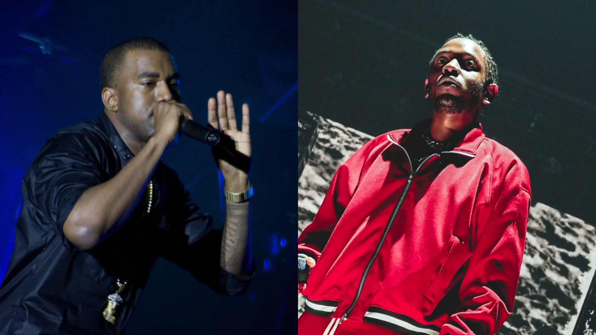 Kanye West and Kendrick Lamar